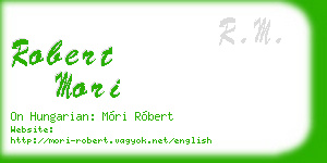 robert mori business card