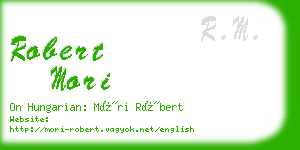 robert mori business card